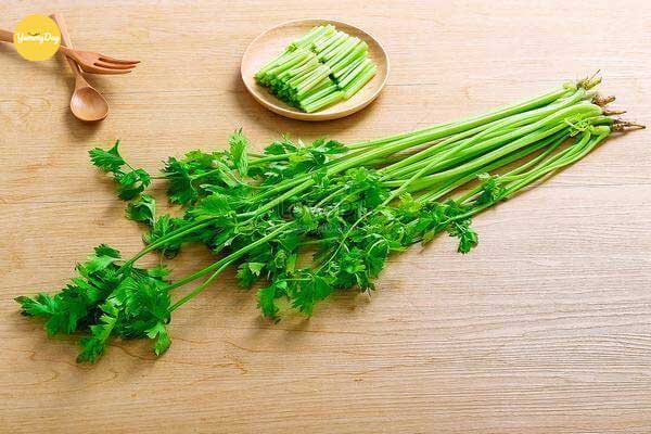 Cần tây đem đi xắt khúc