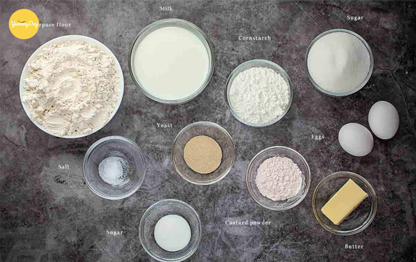 Nguyên liệu làm bánh bao lưu sa