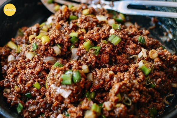 Nhân bánh bao đã hoàn thành