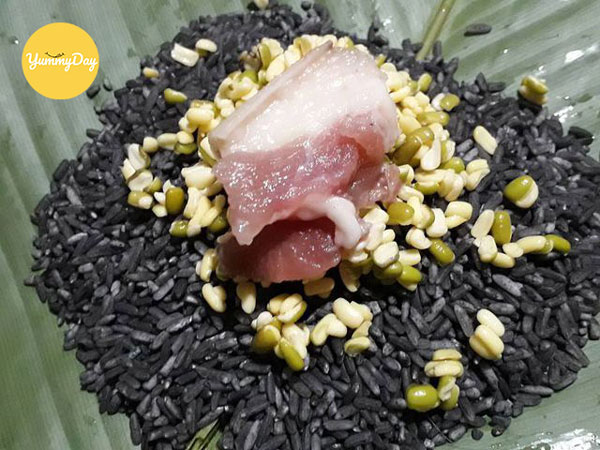 Gỏi bánh chưng đẹp mắt
