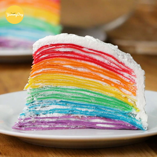 Bánh crepe bảy sắc cầu vồng