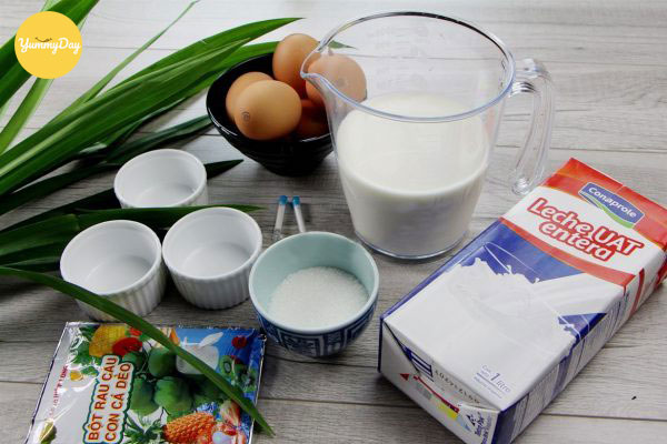 banh flan rau cau bổ béo