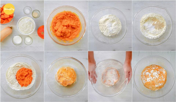 Tiến hành trộn bột bánh mì