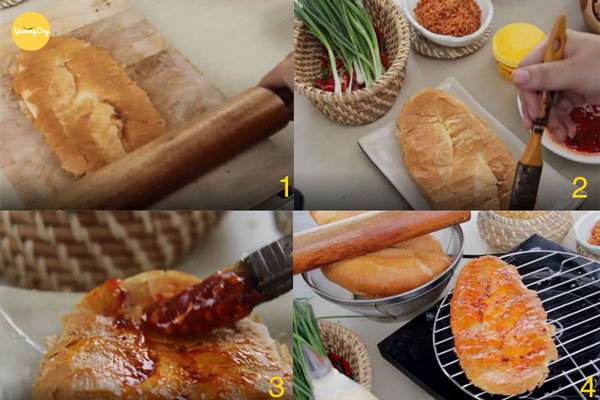 Tiến hành nướng bánh mì thơm lừng