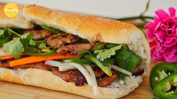 Thành phẩm bánh mì xá xíu cực thơm ngon