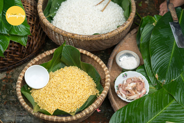 Các nguyên liệu không thể thiếu với bánh tét