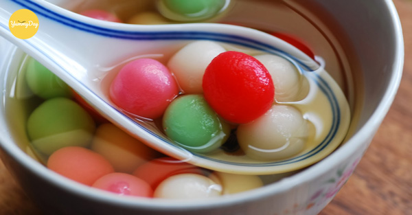Chè trôi nước 3 màu nhìn cực đẹp