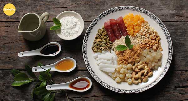 Nguyên liệu để làm bánh trung thu chay