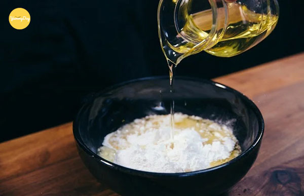 Tạo hỗn hợp bột dầu