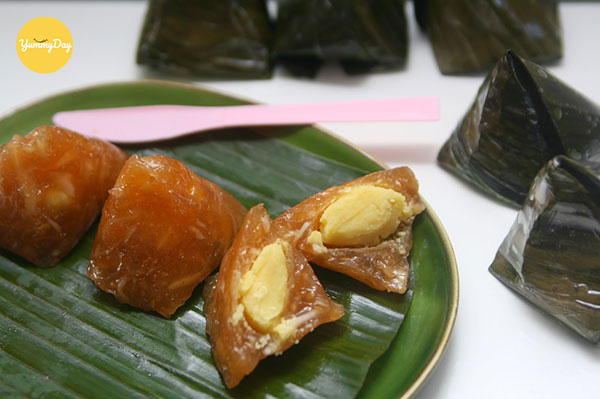 Bánh ú nước tro bọc nhân đậu xanh ngon ngất ngây