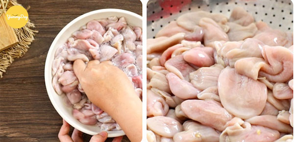 Làm sạch bao tử cá