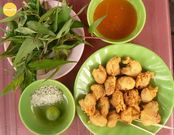 Thành phẩm bao tử cá chiên giòn