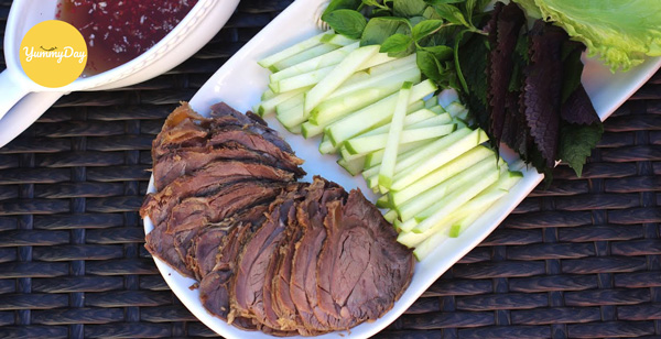 Thưởng thức bắp bò ngâm mắm đúng chuẩn