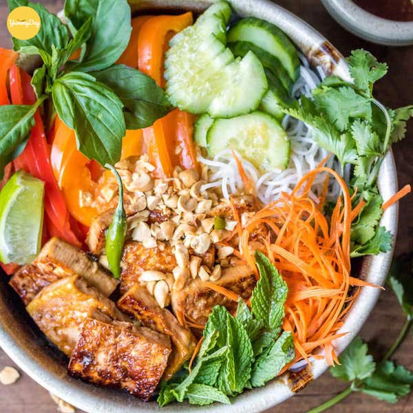 Bún chay khô cho buổi sáng trọn vị