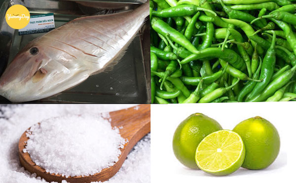 Nguyên liệu làm cá bò da nướng muối ớt