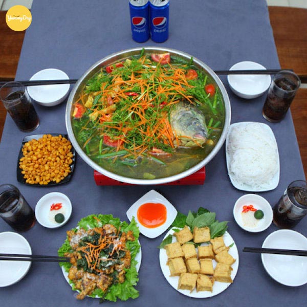 Thành phẩm cá chép kho dưa