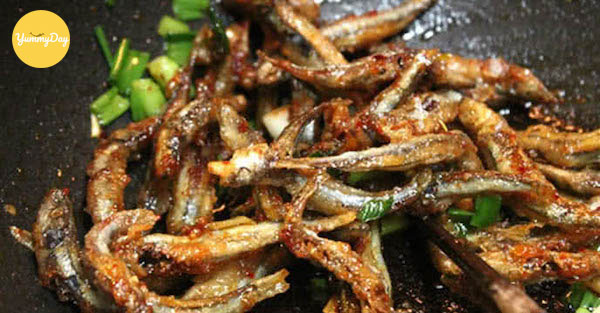 cá cơm tươi chiên giòn