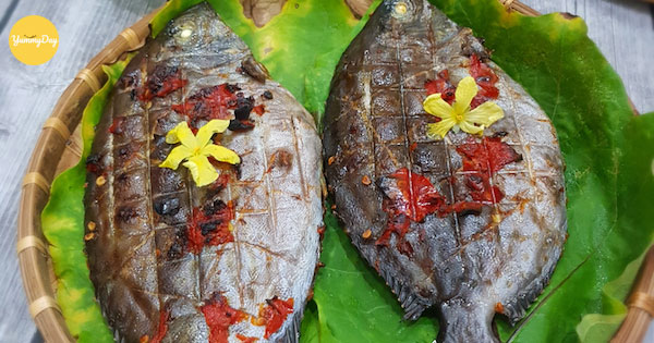 Thành phẩm cá dìa nướng muối ớt