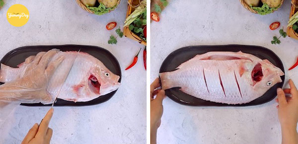 Rạch lên thân cá vài đường