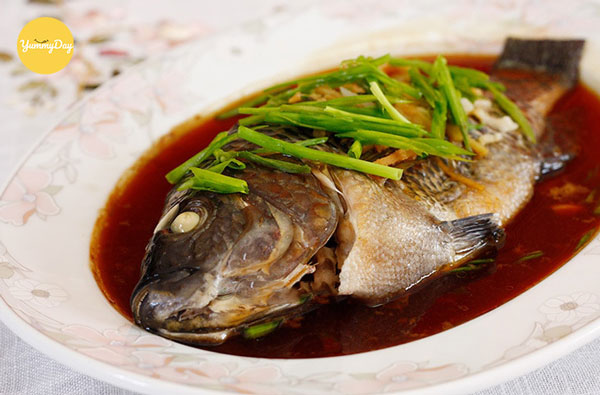Cá diêu hồng hấp xì dầu ngon chuẩn vị
