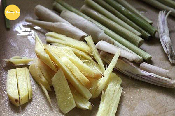 Sơ chế gừng và sả