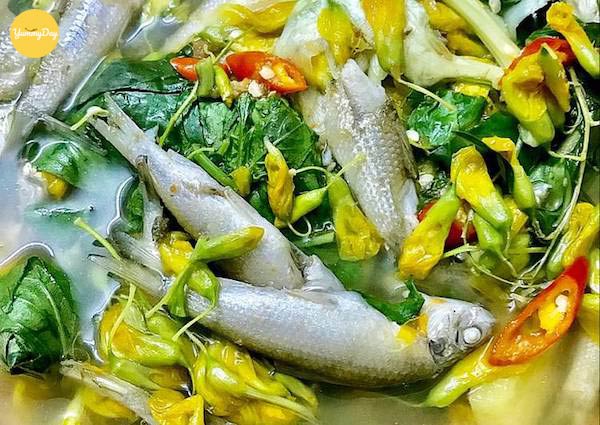 Món canh chua cá linh bông điên điển