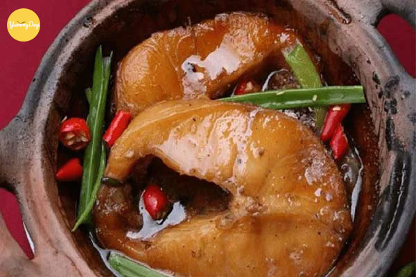 Thành phẩm cá lóc kho tiêu