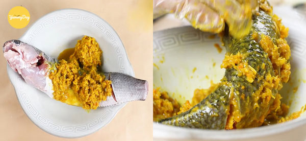 Tiến hành ướp cá