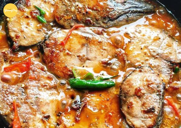 Cá ngừ kho tiêu nhìn là đã thấy ngon
