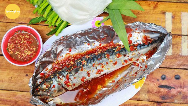 Thành phẩm cá nục nướng muối ớt