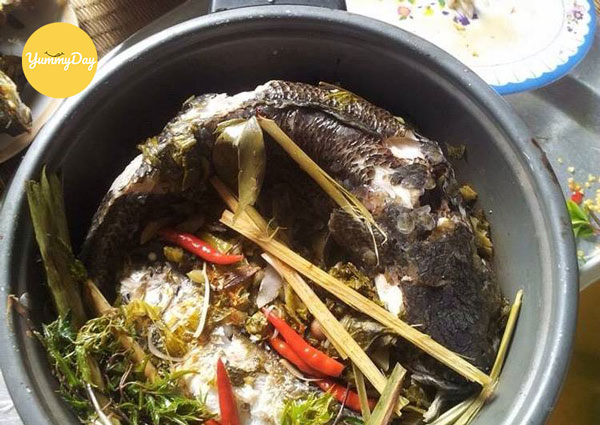 Cá quả đã sẵn sàng đem đi hấp