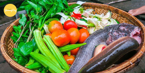 Nguyên liệu của món cá lóc hấp bia