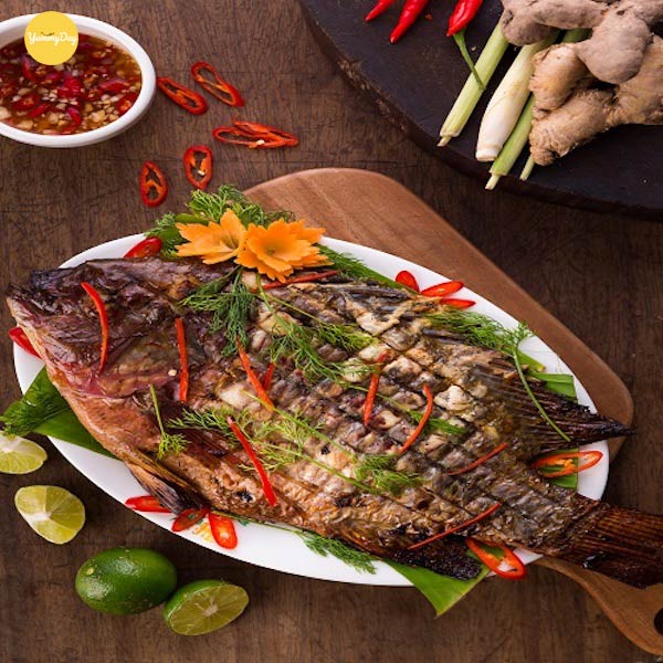 Cá rô phi nướng vô cùng thơm ngon