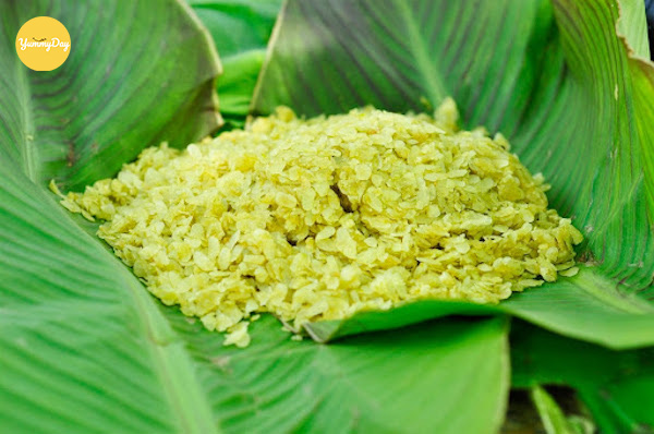 Cốm dẹp dẻo thơm cho món cá thác lác chiên