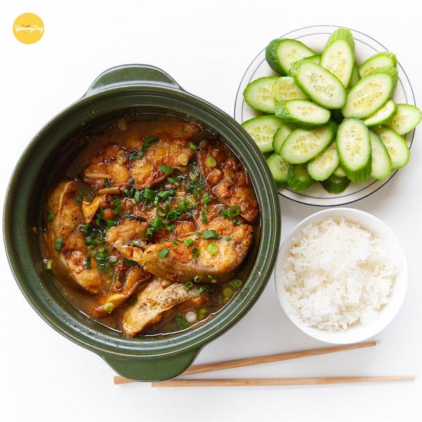 Chỉ với vài bước đơn giản là đã hoàn thành xong món cá trê kho gừng