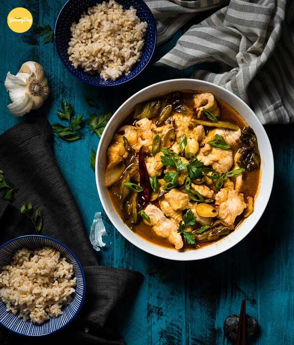 Cá trê nấu dưa chua thành phẩm