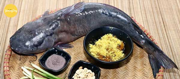 Nguyên liệu chuẩn bị cho món cá trê nướng muối ớt