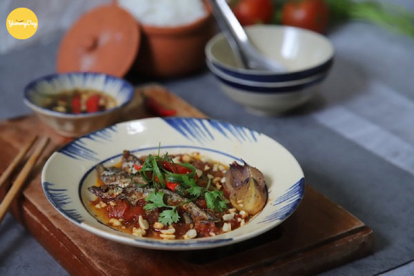 Thành phẩm cá trứng kho cà
