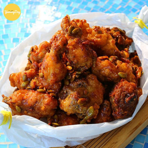 Thành quả món cánh gà chiên me