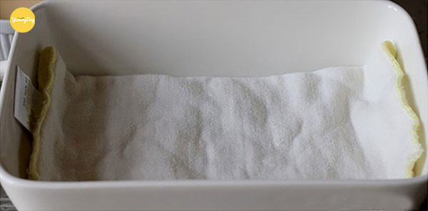 Nên lót một lớp khăn nếu sử dụng lò nướng