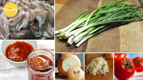cách làm bạch tuộc xào sa tế ngon