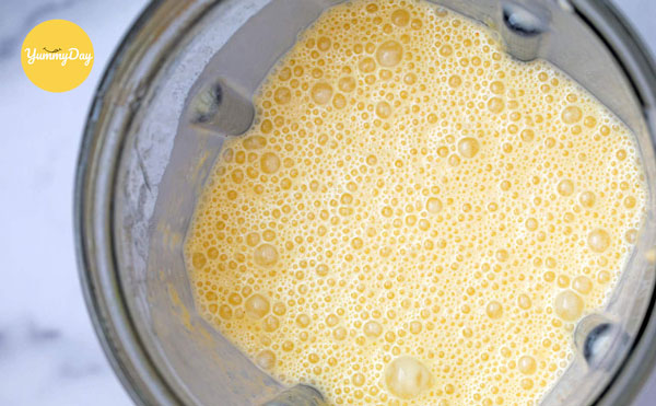 Phần bột bánh crepe đã chuẩn bị xong