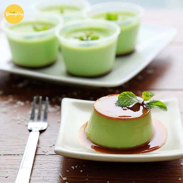 cách làm bánh flan trà sữa ngon