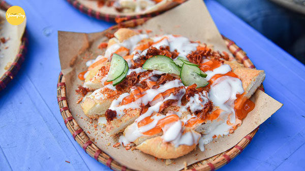 Bánh mì nướng muối ớt sốt bơ siêu cay