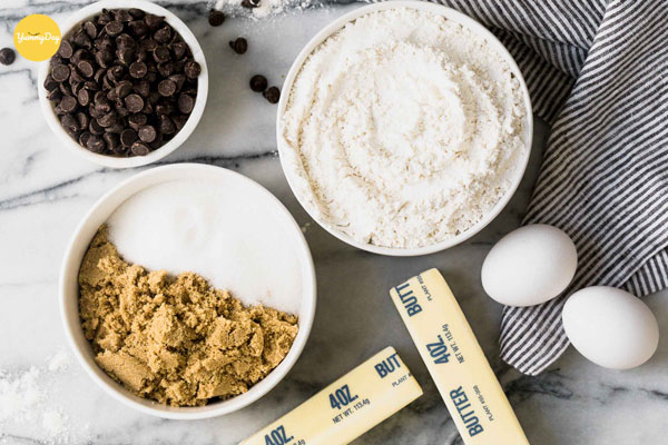 Nguyên liệu làm bánh quy chocolate chip
