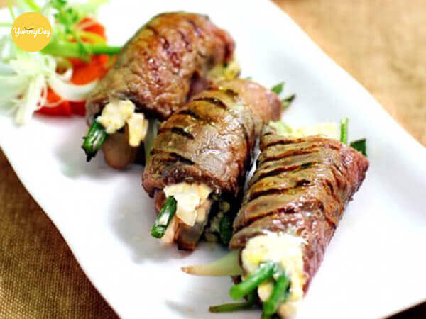 Món thịt bò băm cuộn nấm áp chảo thơm ngon bổ dưỡng