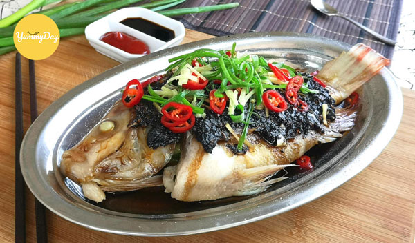 Thành phẩm món cá trắm hấp bia thơm ngon