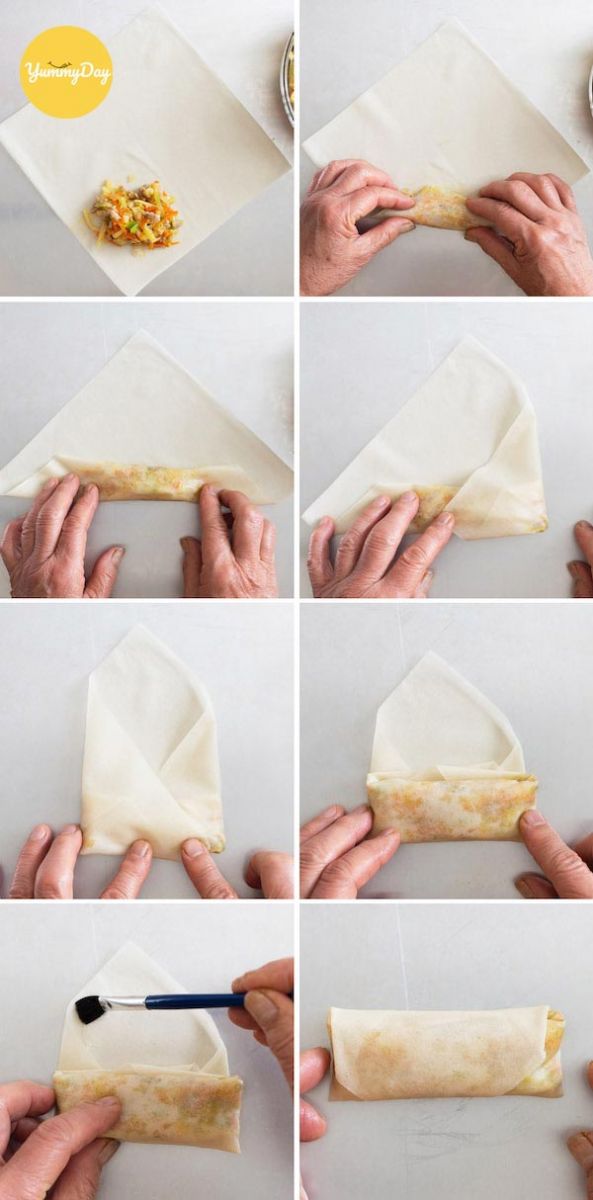 Cách cuốn chả giò đẹp, chiên không bị bung