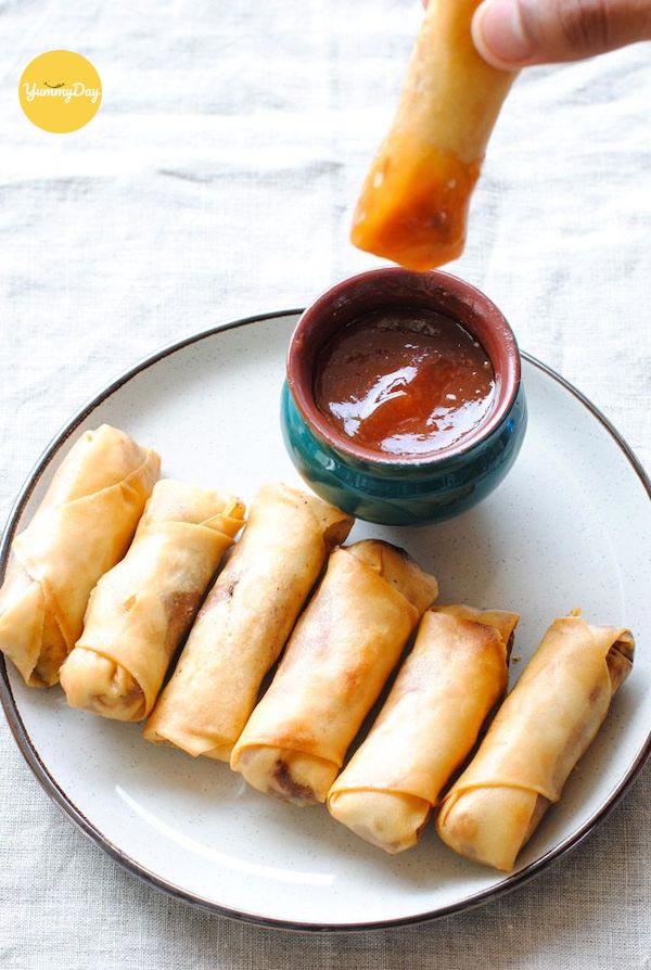 Cách làm chả giò tôm thịt khoai môn thơm ngon