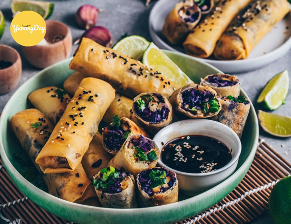 Chả giò trái cây chay ngon đúng điệu